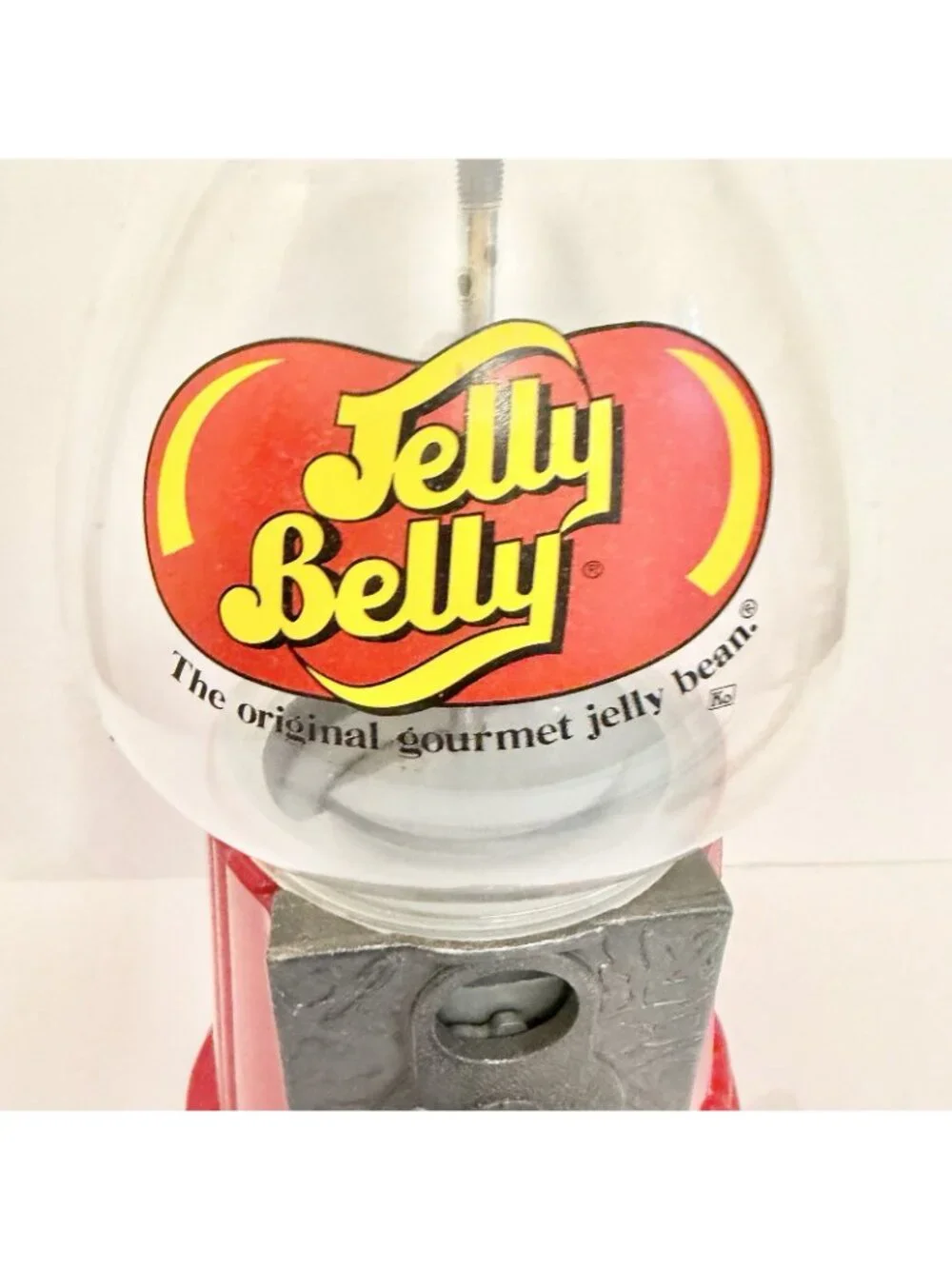 Jelly Belly Vintage Style Red Jelly Bean Candy Dispenser Machine Countertop 12”